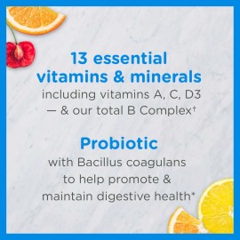 Zarbee's Zarbees Kids Complete Multivitamin Probiotic Gummies 70 Count Vegetarian