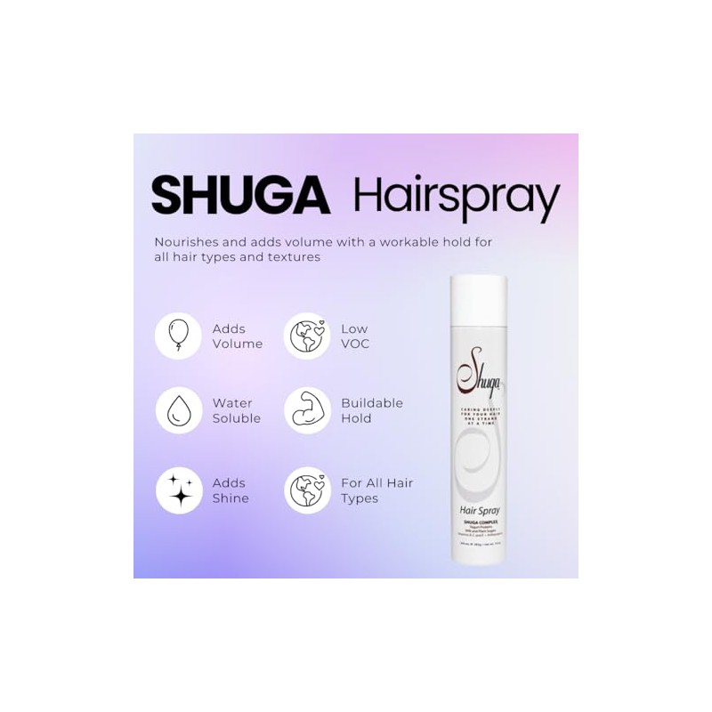 Inkursive Shuga Hair Spray, Aerosol Firm Workable Hold Hairspray 55