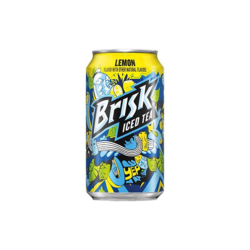 Brisk Iced Tea, Lemon, 12oz Cans (Pack of 15, Total