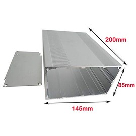 SUPERTOOL Aluminium Instrument Box, 85 x 145 x 200 mm, Aluminium Project Box, Electronic Enclosure Case for PCB Board, DIY