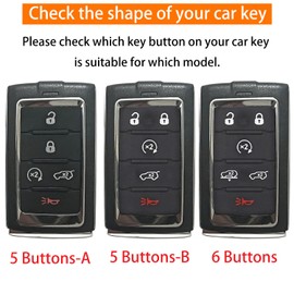 for Jeep Leather Key Fob Cover with Keychain (Brown, 5 Buttons-B)