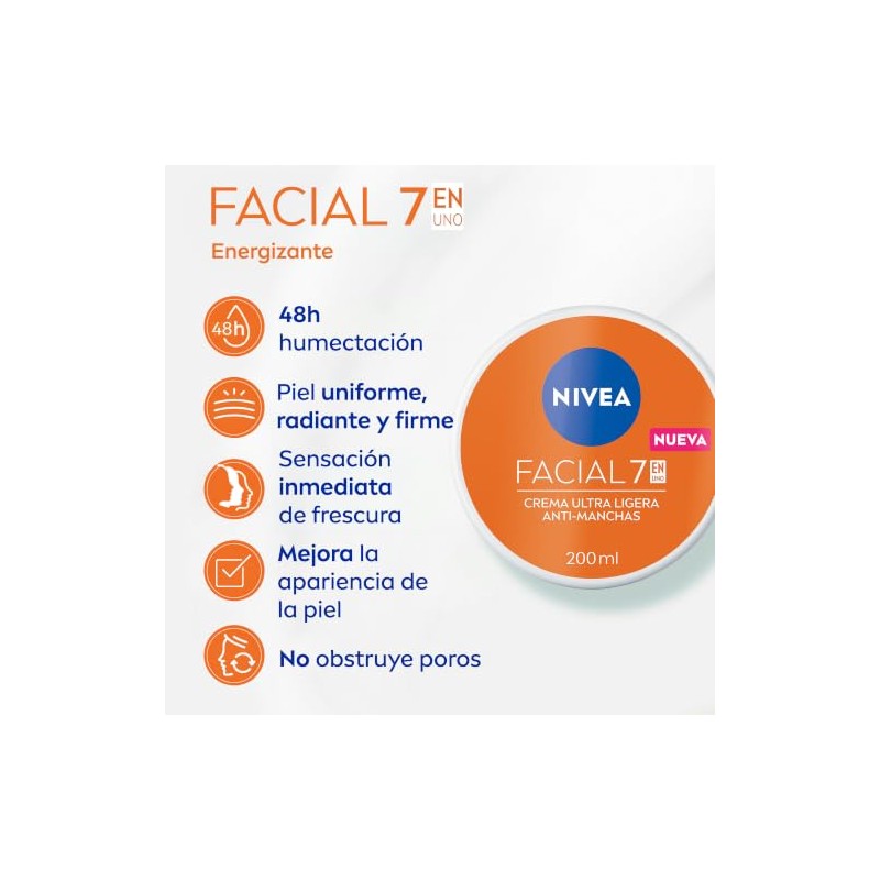 NIVEA Cuidado Facial 7en1 Anti-Manchas con Vitamina C 200ML