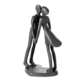Hanyibao Couple Art Iron Sculpture, Metal Ornament Figurine,Handcrafted Iron Sculpture & Romantic Gift for Weddings and Anniversaries, Perfect for Home and Office Decor.