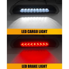 LESAUCE 2025 Upgraded 3rd Third Brake Light for 2002-2008 Dodge Ram 1500, for 2003-2009 RAM 2500 3500 Pickup LED Cargo Light High Mount Stop light, Chrome Housing Red Lens