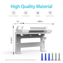 MSAFF 2 in 1 Starlink Gen 3 Router Mount & StarLink V3 Power Supply Brackets Holder - Star Link Internet Kit Satellite, Signal Integrity Space Saving, ABS Stability Wall Holder UTR-32 Holder