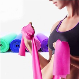 Elastic Rubber Resistance Band for Fitness & Yoga Loop Yellow 1.5m SE00062 100ea