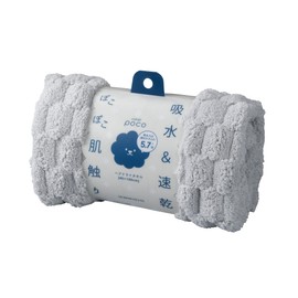 Carari Poco Micro Fiber Hair Drying Towel, 5.7 Times Water Absorption Power, Gray 3D Special Weave, Absorbs Quickly Between Fibers and Quick Drying, Marshmallow Texture, 15.7 x 39.4 inches (40 x 100