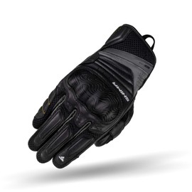 SHIMA RUSH Motorcycle Gloves - Breathable, Reinforced, City, Summer, Touchscreen Gloves with Ankle Protector, Wrist and Finger Impact Absorber (Men, Black, XXL)