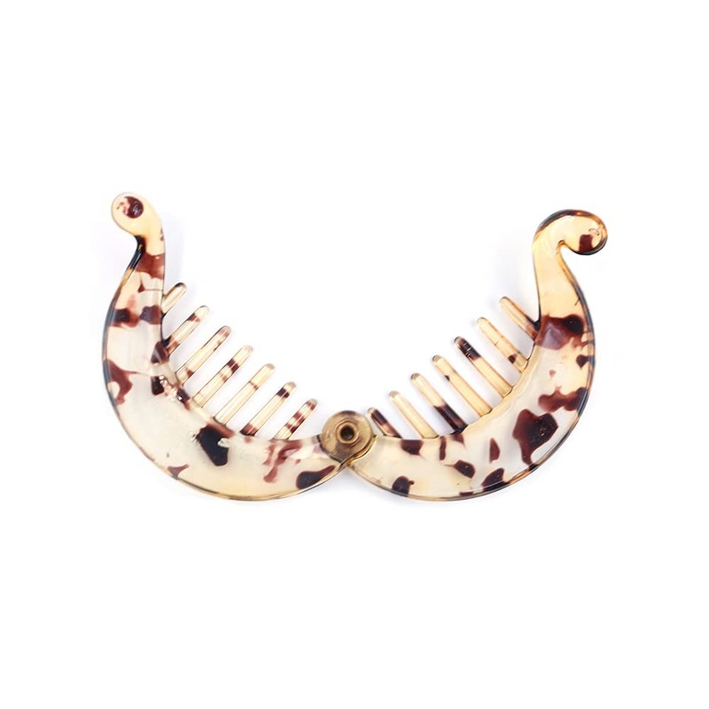 ANCLLO 2 x Banana Clip Hair Comb Round Girls Ponytail