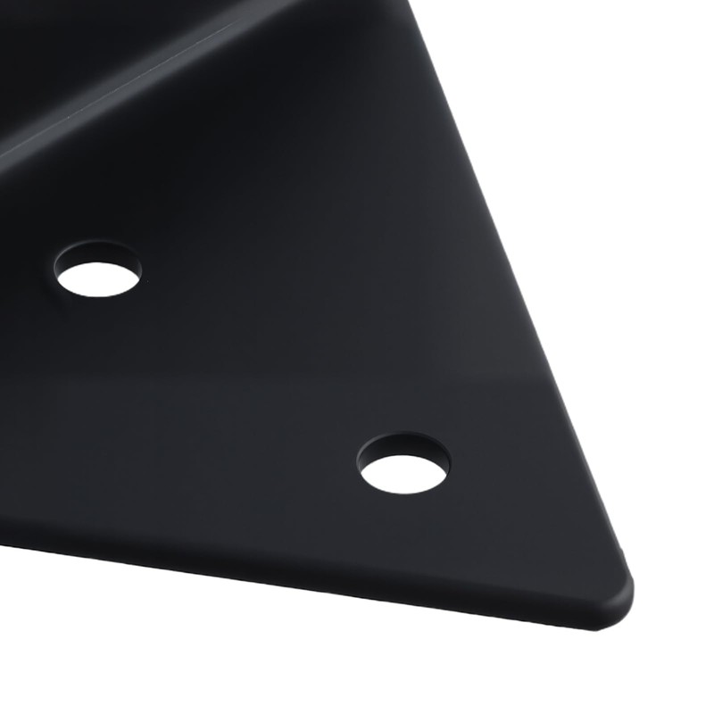 SENJEOK 6 PCS 4 Inch Black Triangle Shelf Bracket, Invisible