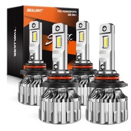 SEALIGHT 9005 9006 Fog Light Bulbs, 56,000LM Super Bright Dual Beam HB3 H9 Fog Light Bulbs Combo for ATV/UTV, Plug and Play, Pack of 4