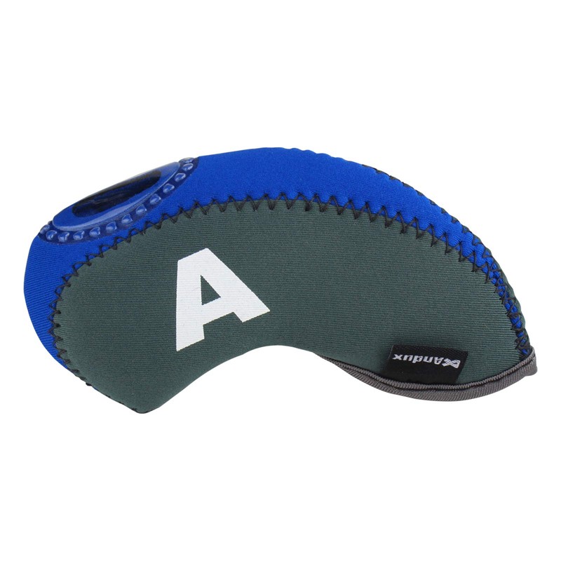Andux Print Number Golf Iron Club Head Covers with Transparent