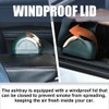 JSCARLIFE Portable Car Ashtray With Lid, Smell Proof Windproof Detachable