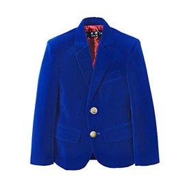 Winter Jacket for Boys Royal Blue Kids Velvent Suits Blazer Size 12