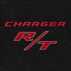 Lloyd Mats Custom-Fit Carpeted Floor Mats Premium Luxury Car Floor Liners for Dodge Charger AWD 2011-2023 (Charcoal, 2PC - Red Charger R/T)