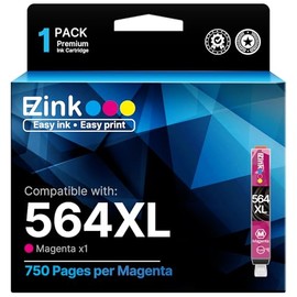 E-Z Ink Compatible Ink Cartridge Replacement for 564XL 564 XL to Use with 3520 3522 4620 5520 6510 6520 7520 7525 (1 Magenta)