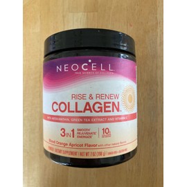 Neocell Rise & Renew Collagen Powder Blood Orange Apricot 7 oz 3in1 Smooth
