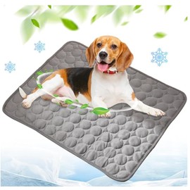 ensthee 2025 New Dog Cooling Mat, 28’’ X 22’’ Washable Portable Pet Cooling Mat for Dogs and Cats, Sleep Mat Pad for Kennels, Cars, Indoor & Outdoor (Dark Grey, Large)