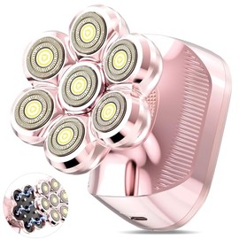 HEBECA Afeitadora eléctrica 7D para mujer, maquinilla de afeitar eléctrica mejorada para mujeres con cabeza magnética flotante giratoria, desmontable 