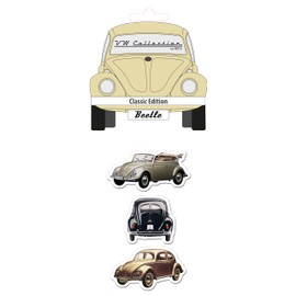 BRISA VW Collection - Volkswagen Kühlschrank-Büro-Pinnwand-Magnete mit Käfer/Beetle Motiven (3er Set/Classic/Bunt)