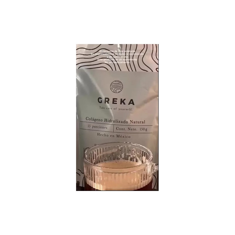 Greka Colágeno Hidrolizado En Polvo Hydrolyzed Collagen Powder, 150g Bag