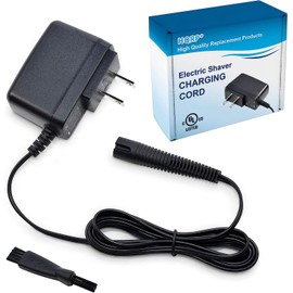 HQRP AC Adapter Works with Braun Series 7, Pulsonic, Prosonic, Active Power Model 720, 730, 9565, 9566, 9781, 9782 Type 5674 Razor/Shaver Charger Power Supply Cord + Euro Plug Adapter