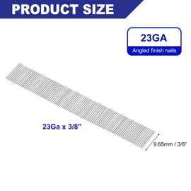 sourcing map 23 Gauge Headless Pins Nails, Stainless Steel 3/8" Length for Molding Cabinetry Building, 15000Pcs