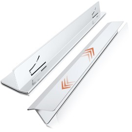 2 Pack Stove Gap Covers Stainless Steel, "T" Shape cooker Gap Filler, Heat Resistant Oven Gap Filler 2-Side Extension, Retractable Length 13.8" To 27.5" Between Counter Stovetop Oven Counter