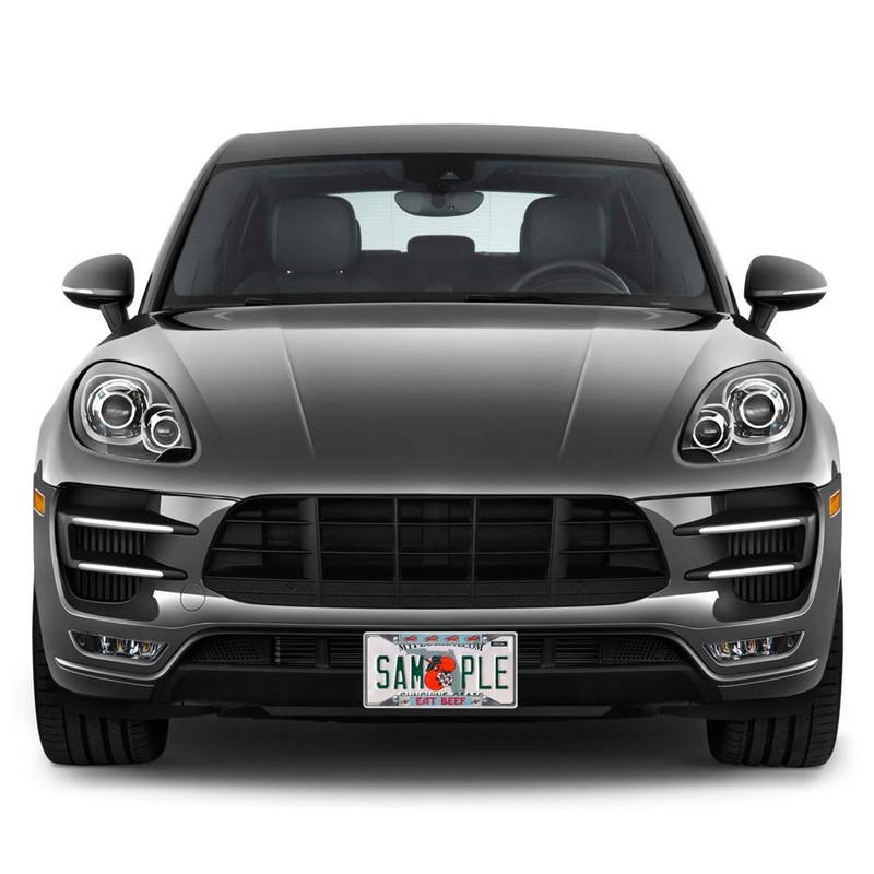 Fastasticdeals Metal Insert License Plate Frame Eat Beef Funny Weatherproof