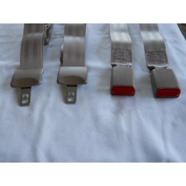 Factory, OEM 2 Sets - Tan Two Point Seat Belt , Lap Belt, Made by TRW to OEM Specs  NEW! 60"