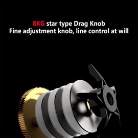 Adoolla Lure Low-Profile Reel, 6.3:1 Gear Ratio Ultra Smooth Baitcaster Fishing Reel, Long Casting Metal Fishing Baitcasting Reel AC2000 red (Right Hand)