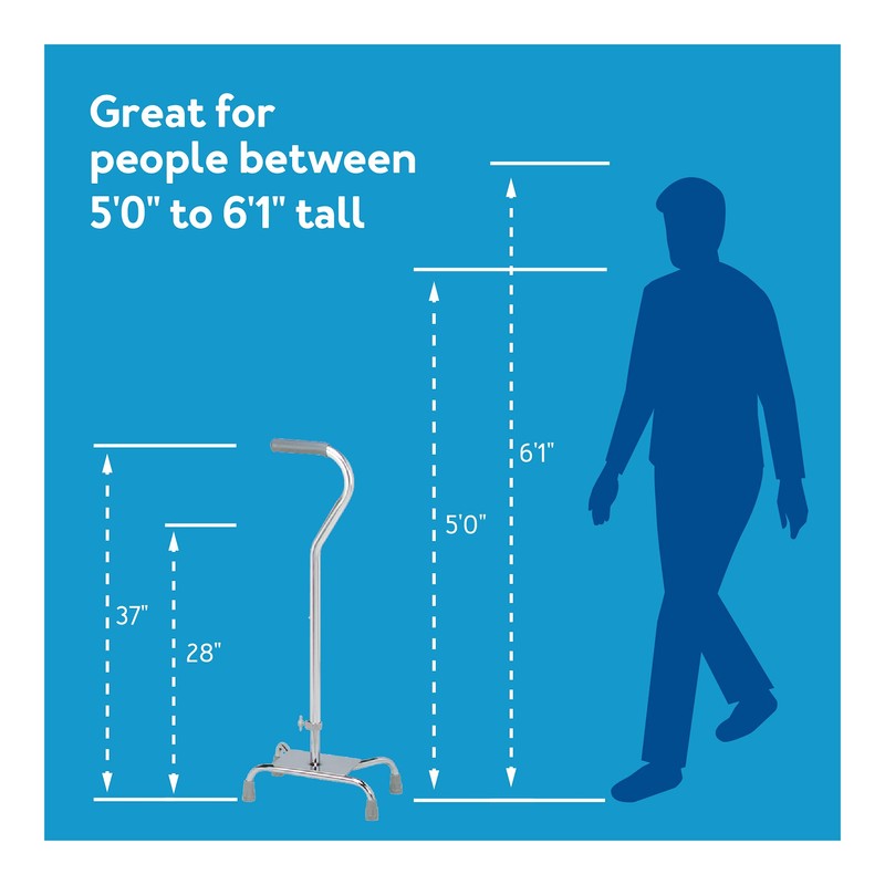 Carex Quad Cane with Large Base - Quad Walking Cane