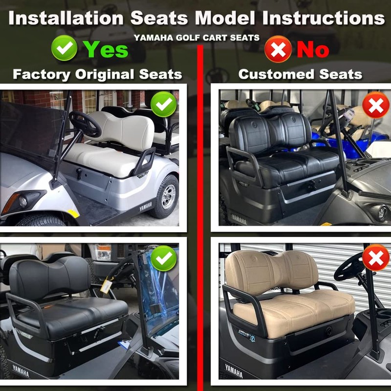 Jaxpare Golf Cart Seat Covers for Club Car Precedent,DS and