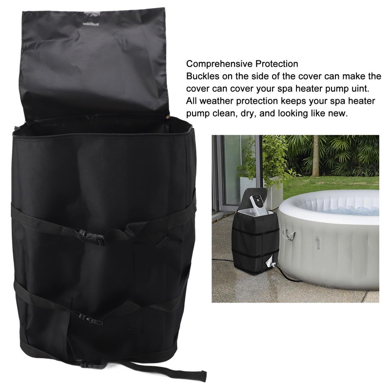 Focket Heater Pump Cover, Waterproof Polyester Linen Insulated Pump Cover,
