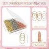 GUTE Heart Paper Clips 210Pcs 3 Colors Stainless Steel Office