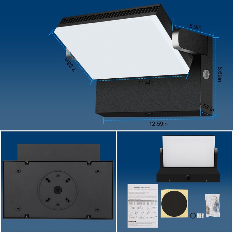 ledmo 150W LED Outdoor Wall Pack Light with Dusk to
