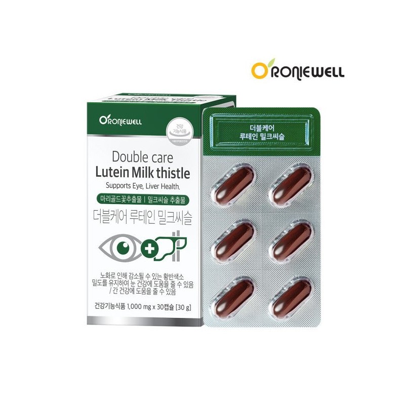 Loniwell 더블케어 루테인 밀크씨슬 30캡슐 (1개월분) Double Care Lutein Milk