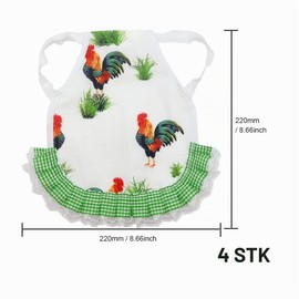 XINGSUI Set of 4 chicken apron, chicken protection, hen chicken, saddle