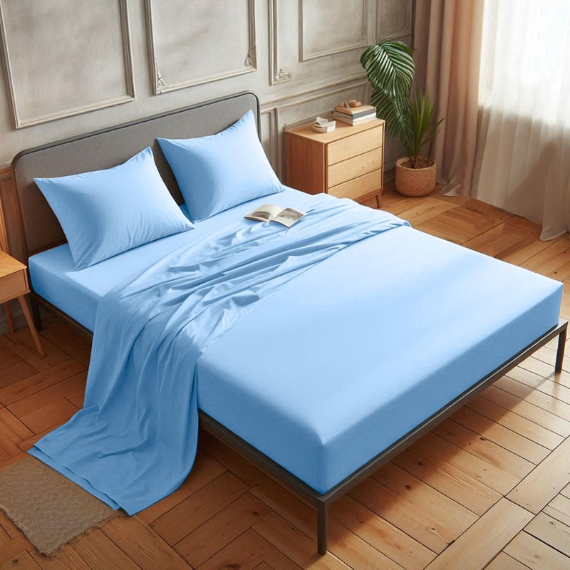 Aspire Homeware King Size Fitted Sheets - 25 cm Deep