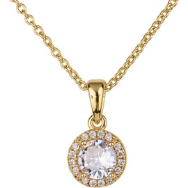 LuckyLy Collares para Mujer Baño Oro 14K Zirconia Cúbica, Regalos para Mamá