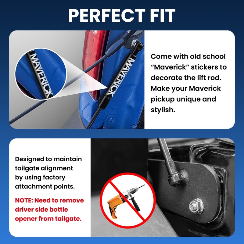 Klutchtech 2022 2023 2024 2025 2026 Tailgate Assist Shock Maverick