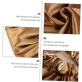 Baluue 1pc Double Layer Satin Lace Shower Cap for Women Hair Bathing Hat Soft Comfortable Sleep Hat Large for Hair Stylish Shower Accessories