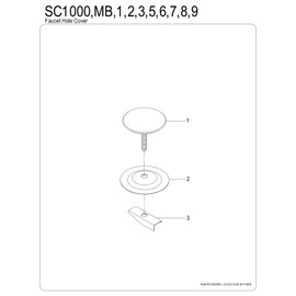 Kingston Brass SC1006 Studio Sink Faucet Hole Cover, 2-Inch Diameter, Polished Nickel