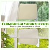 keny Cordless Cat Window Perch, Foldable Cat Hammock with 4