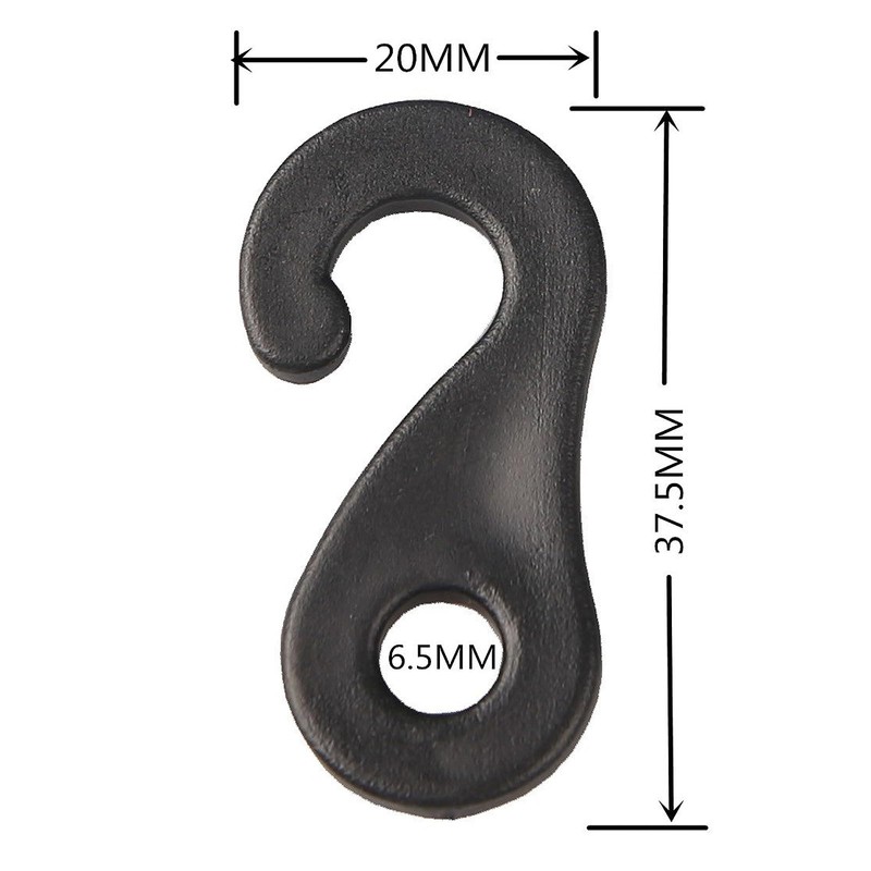 Camping Snaps Hooks Plastic Buckles, 6.5mm Hole Clip Accessories for