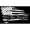 We The People Distressed American Flag Vehicle Vinyl Decal Window
