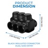 OHLECTRIC Insulated Wire Connector 3 Port Dual Side Entry for