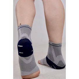 Ankle and Heel Compression Sleeve - Plantar Fasciitis Braces - Open Toe Compression Socks for Swelling, Sprain, Neuropathy, Foot Arch Support for Men and Women -Arthritis Foot Sleeve (Blue, L)