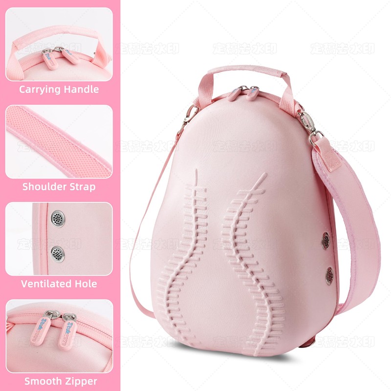 Hat Travel Case,Carrier for Baseball Caps Up to 6,Handle and