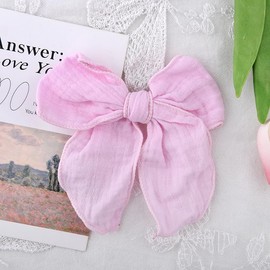 Pink Ribbon Bow Hair Clips for Women Girls Bowknot Hair Slides Bow Hair Accessories for Little Girls Teenagers Pink Bows for Birthday Party Bowknot Hairpins Barrettes for Adults Styling